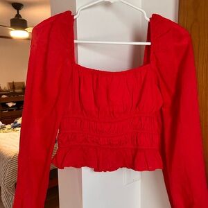 Red Women's Milkmaid Top